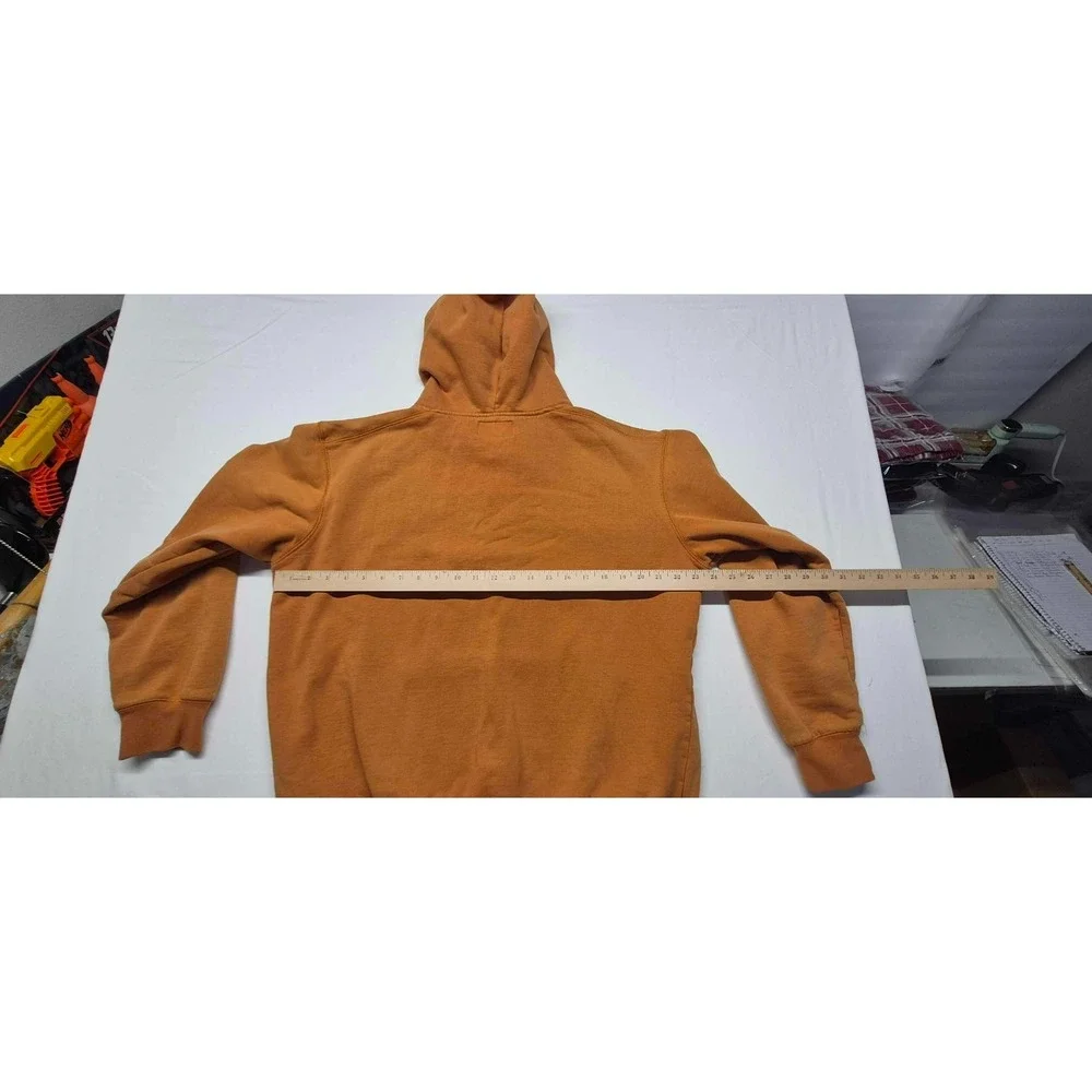 Browning Outdoor men's orange hoodie camo lined hood deer logo sz. L drawstring‎